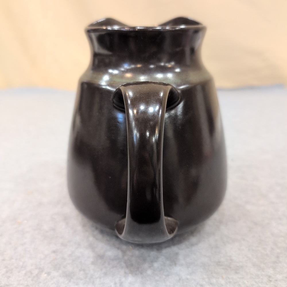 Franciscan Ceramic Pitcher Black Satin Glaze Mid Century Modern Serving Carafe - Picture 4 of 10